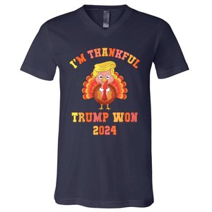 Trump Wins 2024 Presidential Election 2024 Donald Trump Wins Us Presidency V-Neck T-Shirt