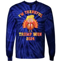 Trump Wins 2024 Presidential Election 2024 Donald Trump Wins Us Presidency Tie-Dye Long Sleeve Shirt