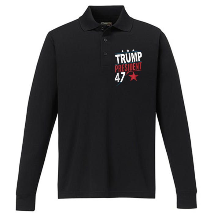 Trump Wins 2024 Presidential Election 2024 Donald Trump Wins Us Presidency Performance Long Sleeve Polo