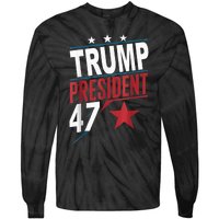 Trump Wins 2024 Presidential Election 2024 Donald Trump Wins Us Presidency Tie-Dye Long Sleeve Shirt