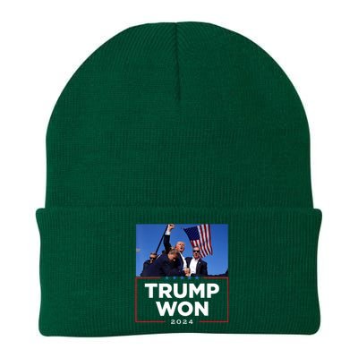 Trump Won 2024 Get Over It 47th Us President Knit Cap Winter Beanie