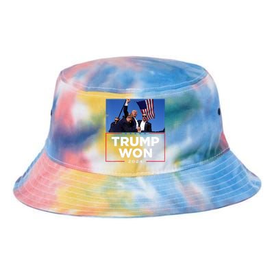 Trump Won 2024 Get Over It 47th Us President Tie Dye Newport Bucket Hat