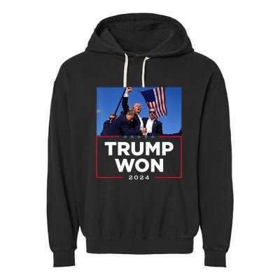 Trump Won 2024 Get Over It 47th Us President Garment-Dyed Fleece Hoodie