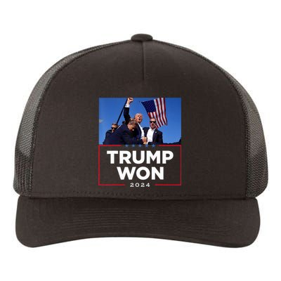 Trump Won 2024 Get Over It 47th Us President Yupoong Adult 5-Panel Trucker Hat