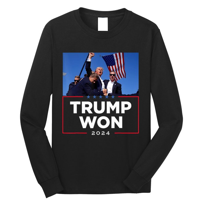 Trump Won 2024 Get Over It 47th Us President Long Sleeve Shirt