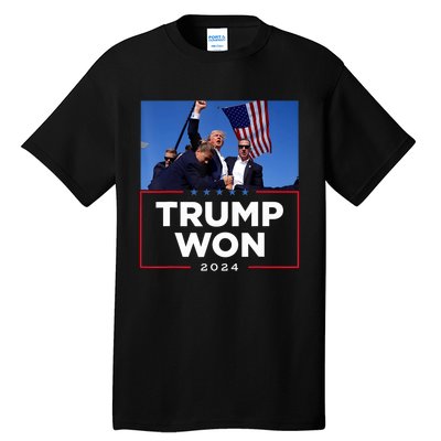 Trump Won 2024 Get Over It 47th Us President Tall T-Shirt