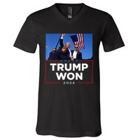 Trump Won 2024 Get Over It 47th Us President V-Neck T-Shirt