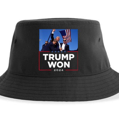 Trump Won 2024 Get Over It 47th Us President Sustainable Bucket Hat