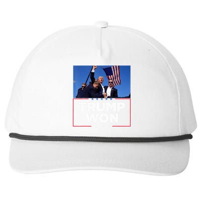 Trump Won 2024 Get Over It 47th Us President Snapback Five-Panel Rope Hat