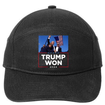 Trump Won 2024 Get Over It 47th Us President 7-Panel Snapback Hat