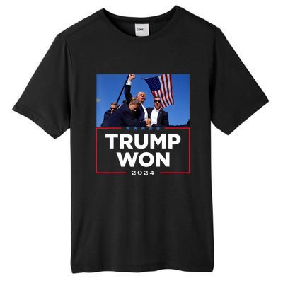 Trump Won 2024 Get Over It 47th Us President Tall Fusion ChromaSoft Performance T-Shirt