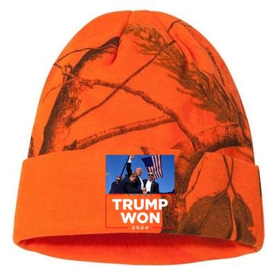 Trump Won 2024 Get Over It 47th Us President Kati Licensed 12" Camo Beanie