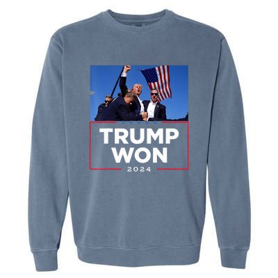 Trump Won 2024 Get Over It 47th Us President Garment-Dyed Sweatshirt