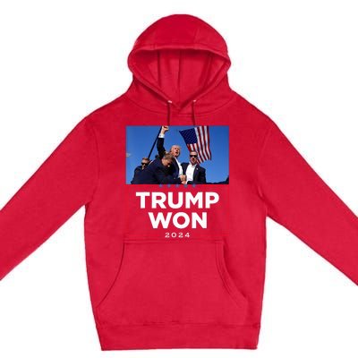 Trump Won 2024 Get Over It 47th Us President Premium Pullover Hoodie