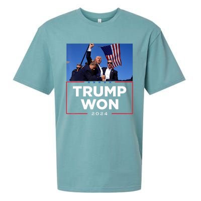 Trump Won 2024 Get Over It 47th Us President Sueded Cloud Jersey T-Shirt