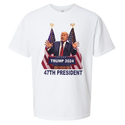 Trump Won 2024 President 47th Of White House Donald Trump Sueded Cloud Jersey T-Shirt