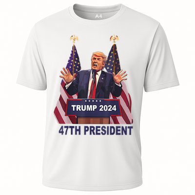 Trump Won 2024 President 47th Of White House Donald Trump Cooling Performance Crew T-Shirt