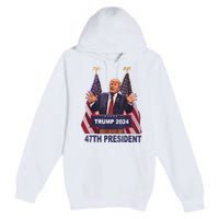 Trump Won 2024 President 47th Of White House Donald Trump Premium Pullover Hoodie