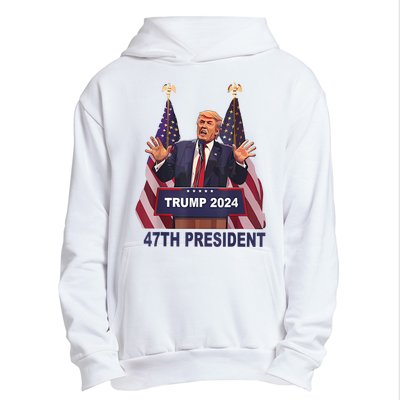 Trump Won 2024 President 47th Of White House Donald Trump Urban Pullover Hoodie