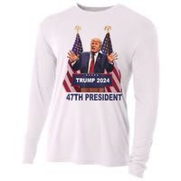 Trump Won 2024 President 47th Of White House Donald Trump Cooling Performance Long Sleeve Crew