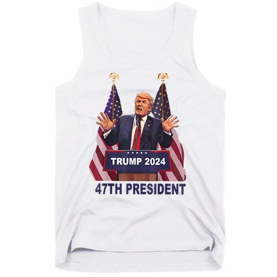 Trump Won 2024 President 47th Of White House Donald Trump Tank Top