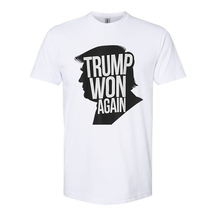 Trump Wins 2024 Presidential Election 2024 Donald Trump Wins Us Presidency Softstyle CVC T-Shirt