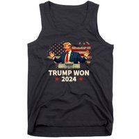 Trump Won 2024 President 47th Election Us Flag Tank Top