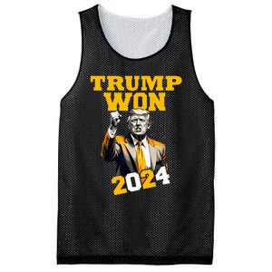 Trump Won 2024 Apparel Mesh Reversible Basketball Jersey Tank