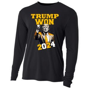 Trump Won 2024 Apparel Cooling Performance Long Sleeve Crew