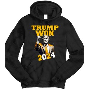 Trump Won 2024 Apparel Tie Dye Hoodie