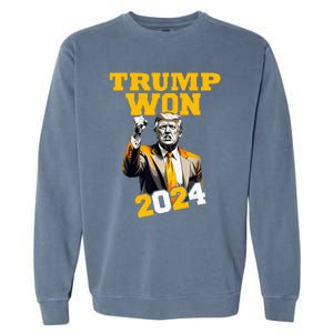 Trump Won 2024 Apparel Garment-Dyed Sweatshirt