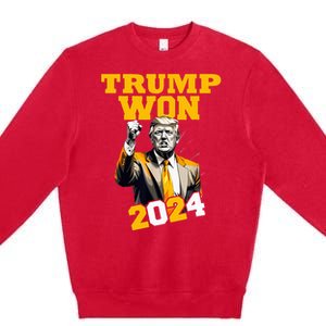 Trump Won 2024 Apparel Premium Crewneck Sweatshirt