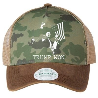 Trump Won 2024 Election Inauguration Legacy Tie Dye Trucker Hat