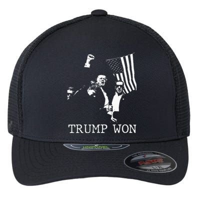 Trump Won 2024 Election Inauguration Flexfit Unipanel Trucker Cap