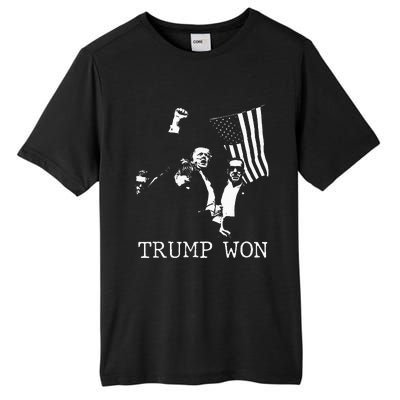 Trump Won 2024 Election Inauguration Tall Fusion ChromaSoft Performance T-Shirt