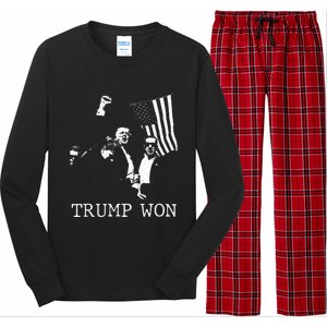 Trump Won 2024 Election Inauguration Long Sleeve Pajama Set