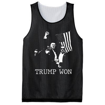 Trump Won 2024 Election Inauguration Mesh Reversible Basketball Jersey Tank