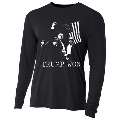 Trump Won 2024 Election Inauguration Cooling Performance Long Sleeve Crew