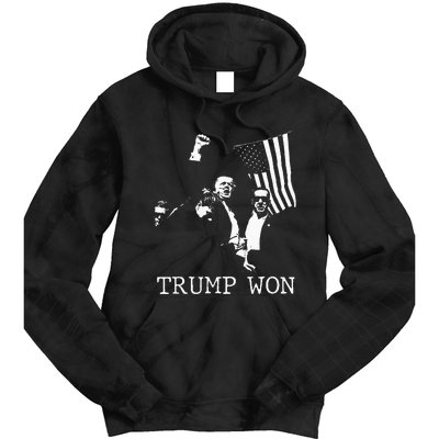 Trump Won 2024 Election Inauguration Tie Dye Hoodie