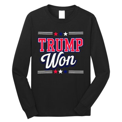 Trump Won 2024 Donald Trump Won 2024 Election Republican Win Long Sleeve Shirt