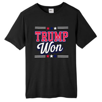 Trump Won 2024 Donald Trump Won 2024 Election Republican Win Tall Fusion ChromaSoft Performance T-Shirt