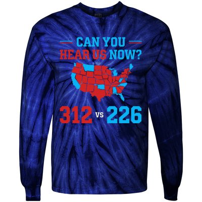 Trump Winner 312 Election Electoral Map Can Hear Now Tie-Dye Long Sleeve Shirt