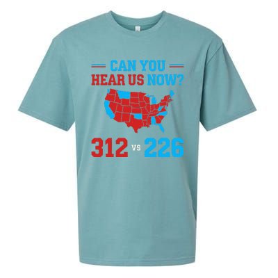 Trump Winner 312 Election Electoral Map Can Hear Now Sueded Cloud Jersey T-Shirt