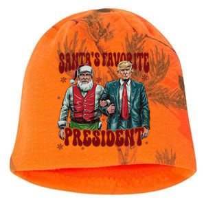 Trump Won 47th SantaS Favorite President Funny Christmas Kati - Camo Knit Beanie