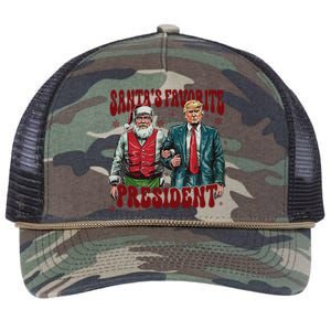 Trump Won 47th SantaS Favorite President Funny Christmas Retro Rope Trucker Hat Cap