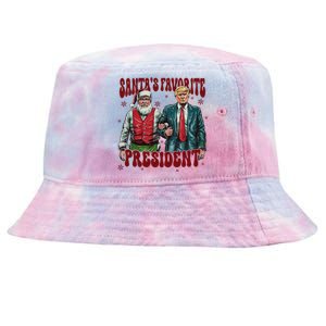 Trump Won 47th SantaS Favorite President Funny Christmas Tie-Dyed Bucket Hat