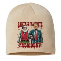 Trump Won 47th SantaS Favorite President Funny Christmas Sustainable Beanie