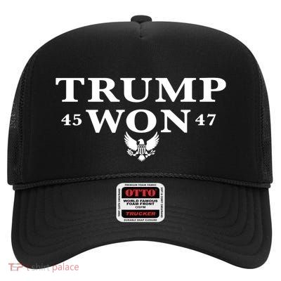 Trump Won 4547 High Crown Mesh Back Trucker Hat