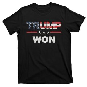 Trump Won 4th Of July American Flag T-Shirt