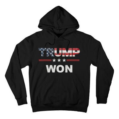 Trump Won 4th Of July American Flag Tall Hoodie